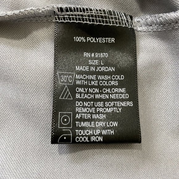 Pebble Beach Dry-Luxe Performance 1/4 Zip Gray Long Sleeve Mens Shirt Sz Large - Picture 9 of 10